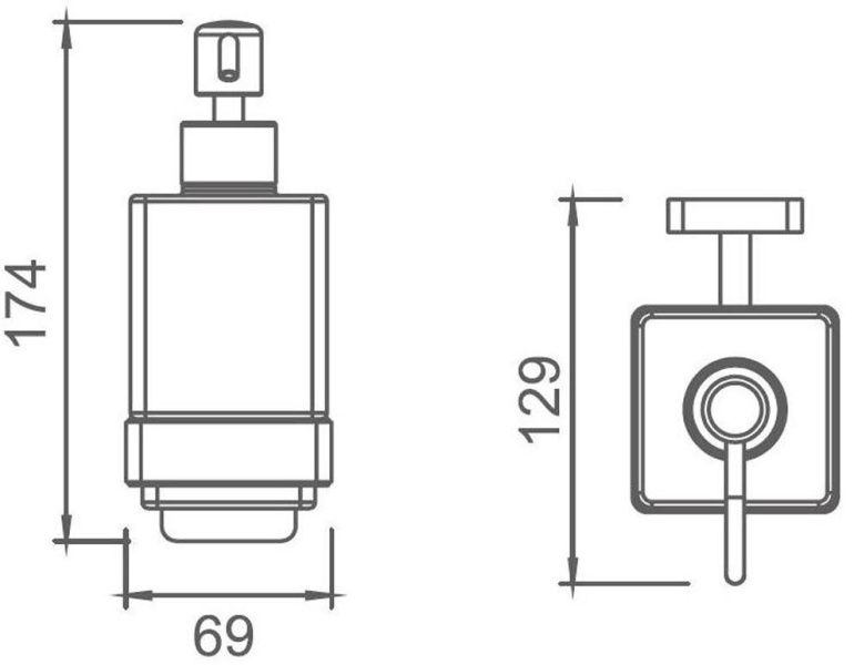 Дозатор для жидкого мыла Aquanet 6581MB