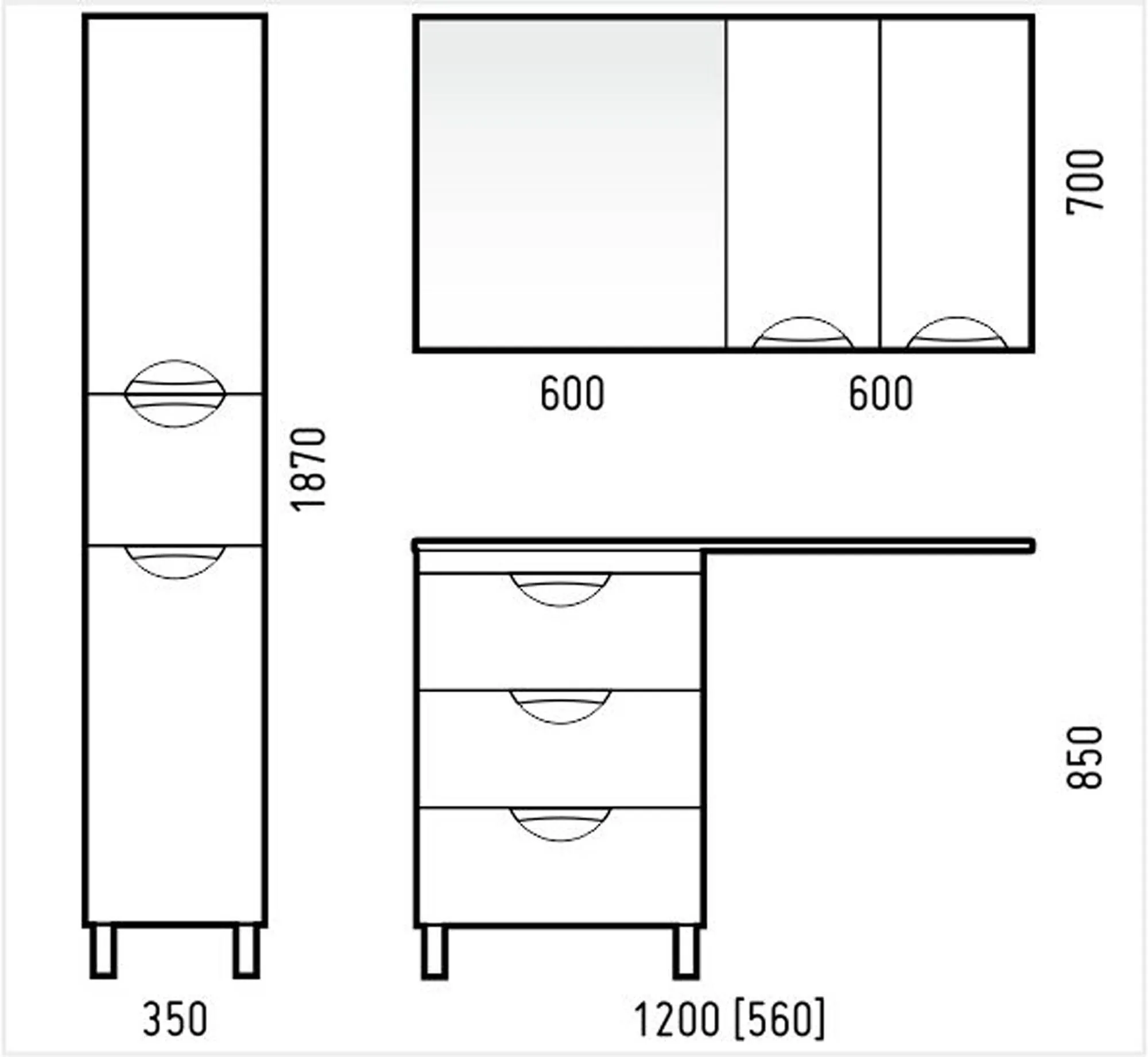 Шкаф подвесной Corozo Алиот 60 SD-00000606 в интернет-магазине Kingsan