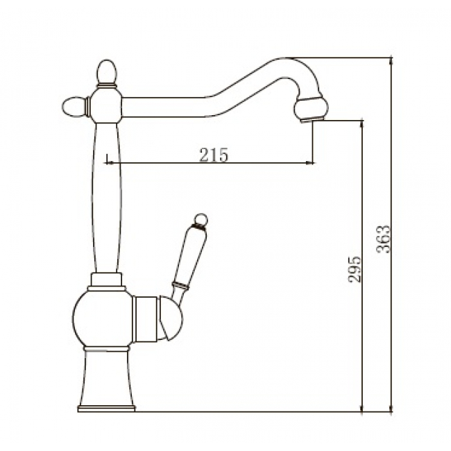 Смеситель для кухни Kaiser Wood 61033 в каталоге интернет магазина KingSan