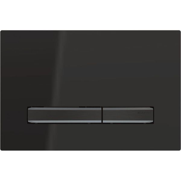 ➤➤ 115.671.DW.2 Смывная клавиша Geberit Sigma50, для двойного смыва, цвет металлический хромированный черный: хромированный черный, черный фото