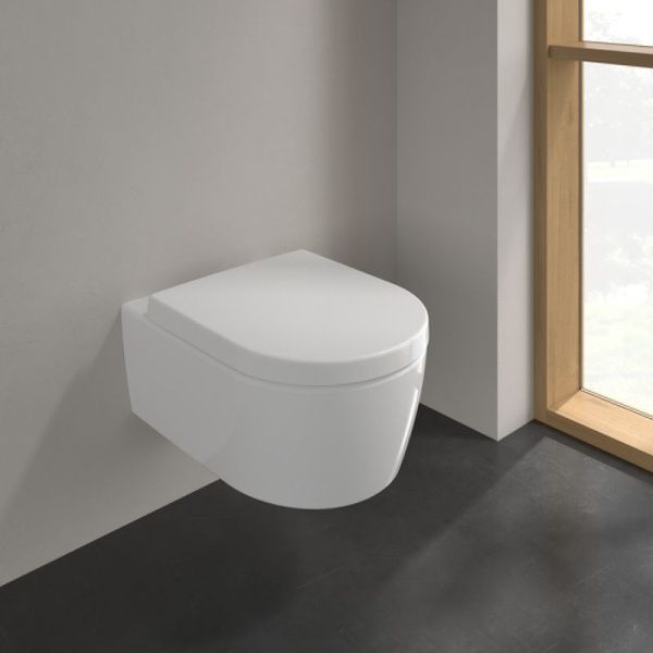 Унитаз подвесной Villeroy&Boch AVENTO Комбипак, Унитаз 370х530 DirectFlush и сиденье QuickRelease, SoftClosing 5656HR01 фото