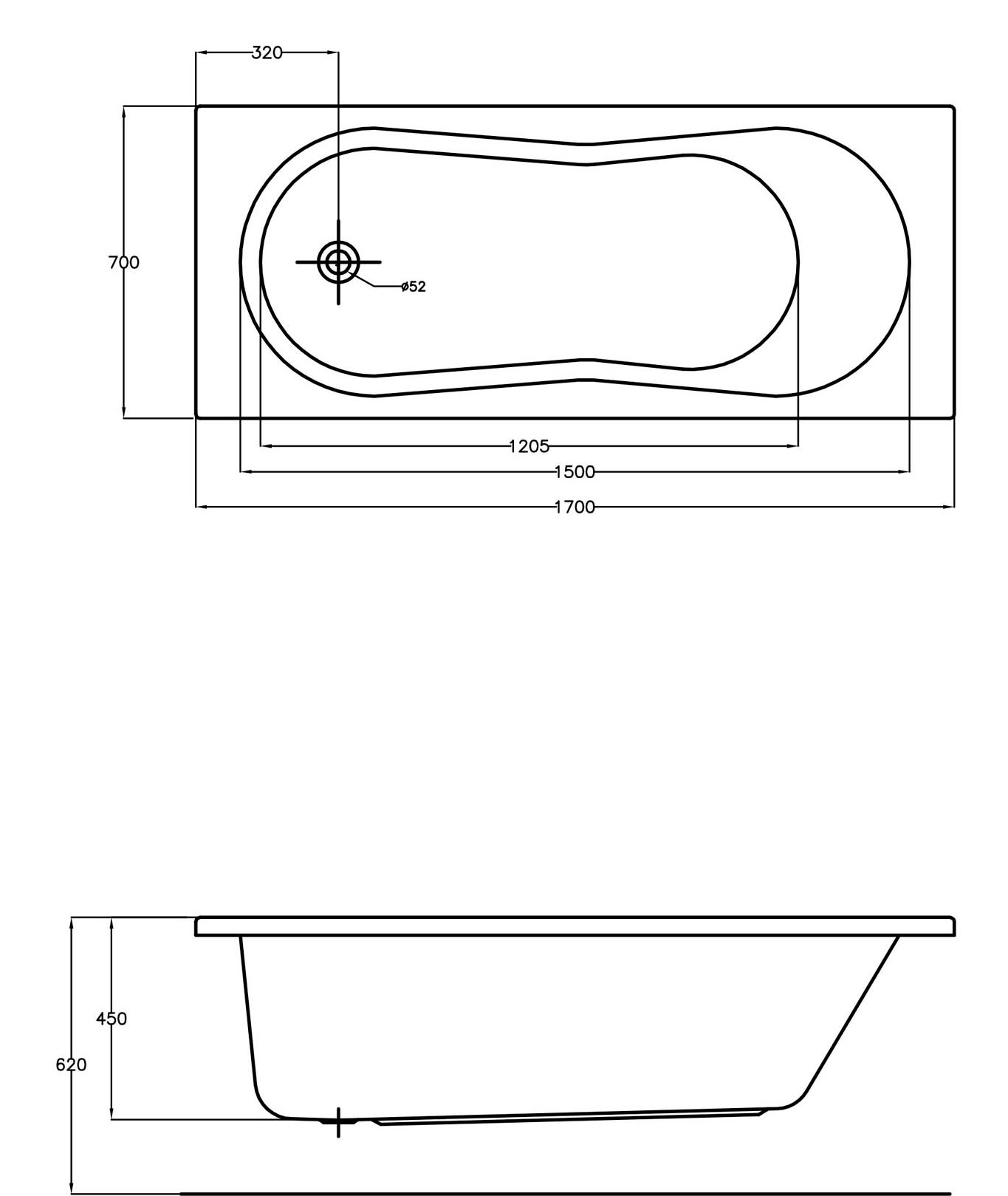 Акриловая ванна Cersanit Nike 170x70 фото
