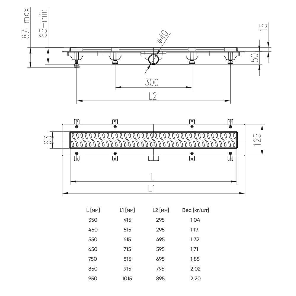 Душевой лоток Veconi/MCH 850мм V850KB стоимость без наценок