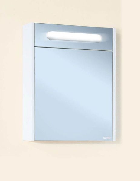 Зеркальный шкаф Бриклаер Палермо 55 белый в интернет-магазине Kingsan