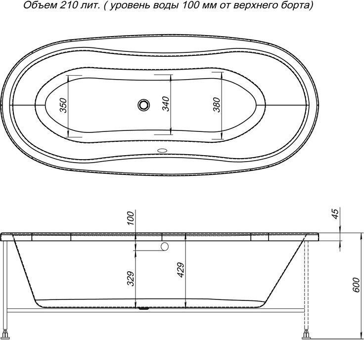 Белая акриловая ванна Акванет с гарантией 10 лет недорого, купить в Москве акриловую ванну Aquanet Amelia 180 на 80 с доставкой на kingsan.ru
