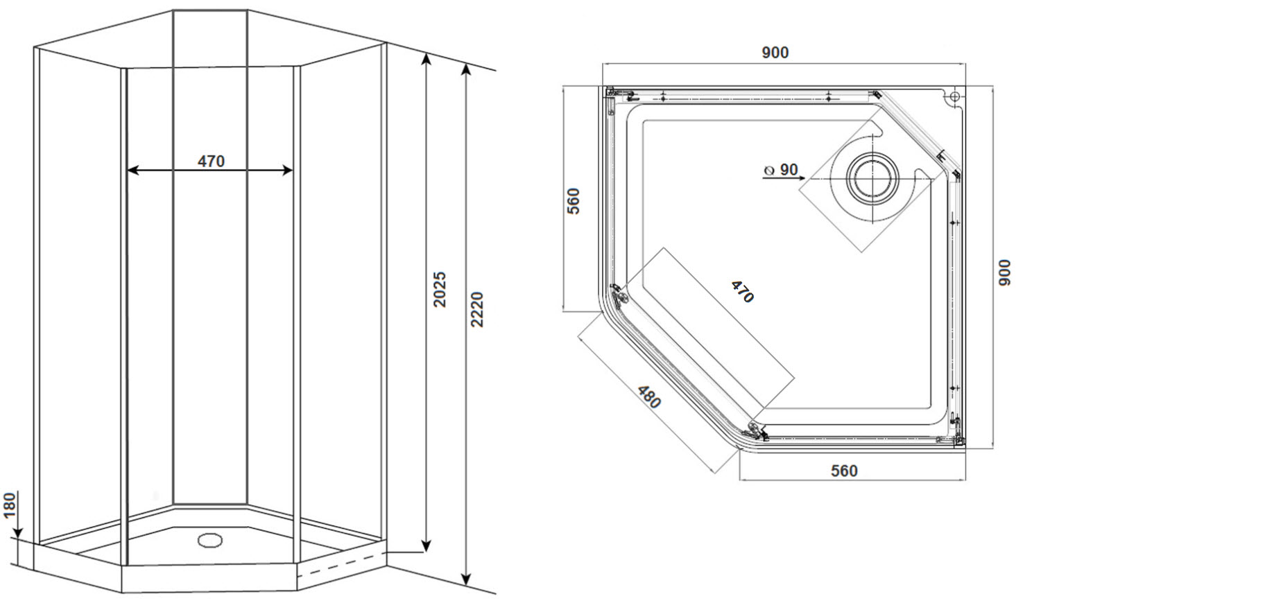 Душевая кабина Timo Premium ILMA-709