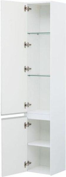 Шкаф-пенал для ванной Aquanet Гласс 35 L белый в интернет-магазине Kingsan