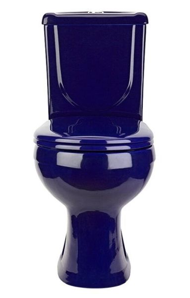 Унитаз-компакт Оскольская керамика Ирида Стандарт с системой антивсплеск, синий 40355130402