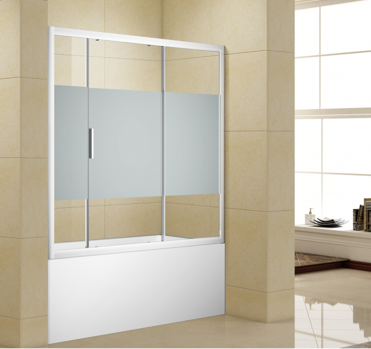 Шторка для ванны Aquanet Practic AE10-B-180H150U-CP, прозрачное стекло в интернет-магазине Kingsan