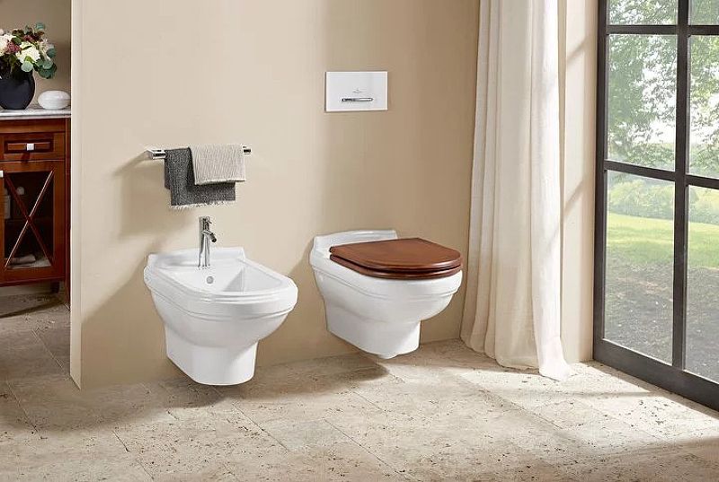 Унитаз подвесной Villeroy&Boch Hommage в ретро стиле 6661B0R1 (6661 B0R1) фото