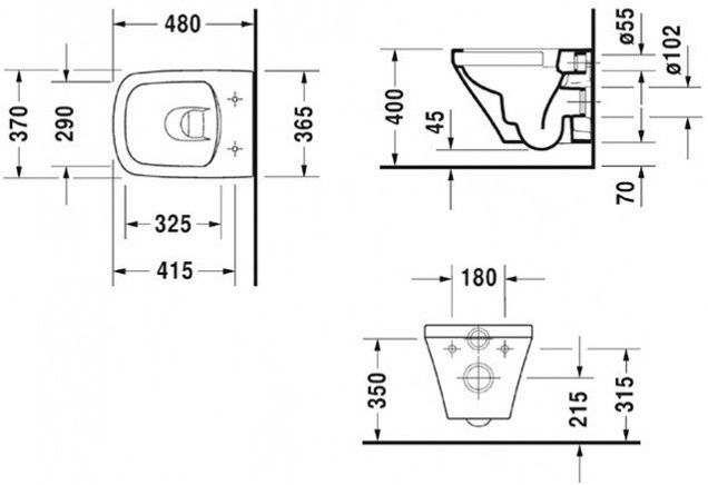 Унитаз подвесной Duravit Durastyle износостойкий, с сиденьем микролифт 45710900A1 фото