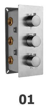Термостат RGW Shower Panels SP-41-01 с внутренней частью, для душа в каталоге интернет магазина KingSan