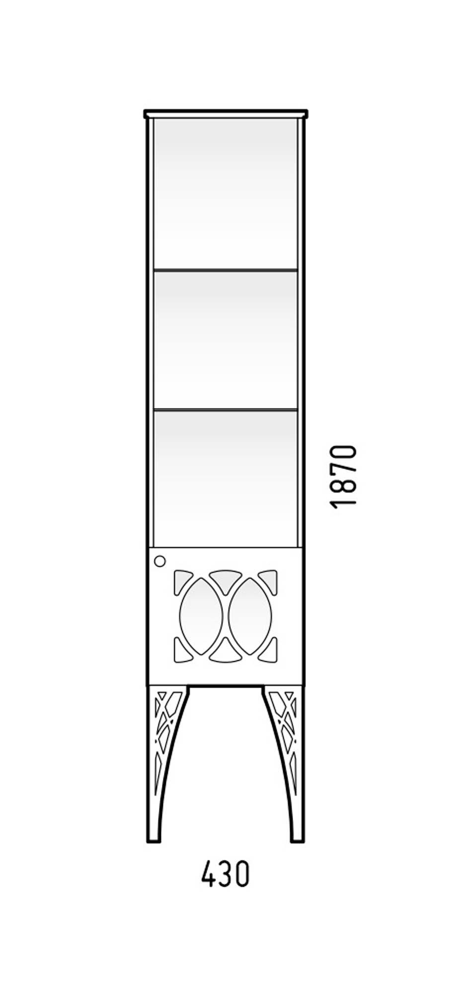 Шкаф-пенал Corozo Таормина 40 SD-00000306 в интернет-магазине Kingsan