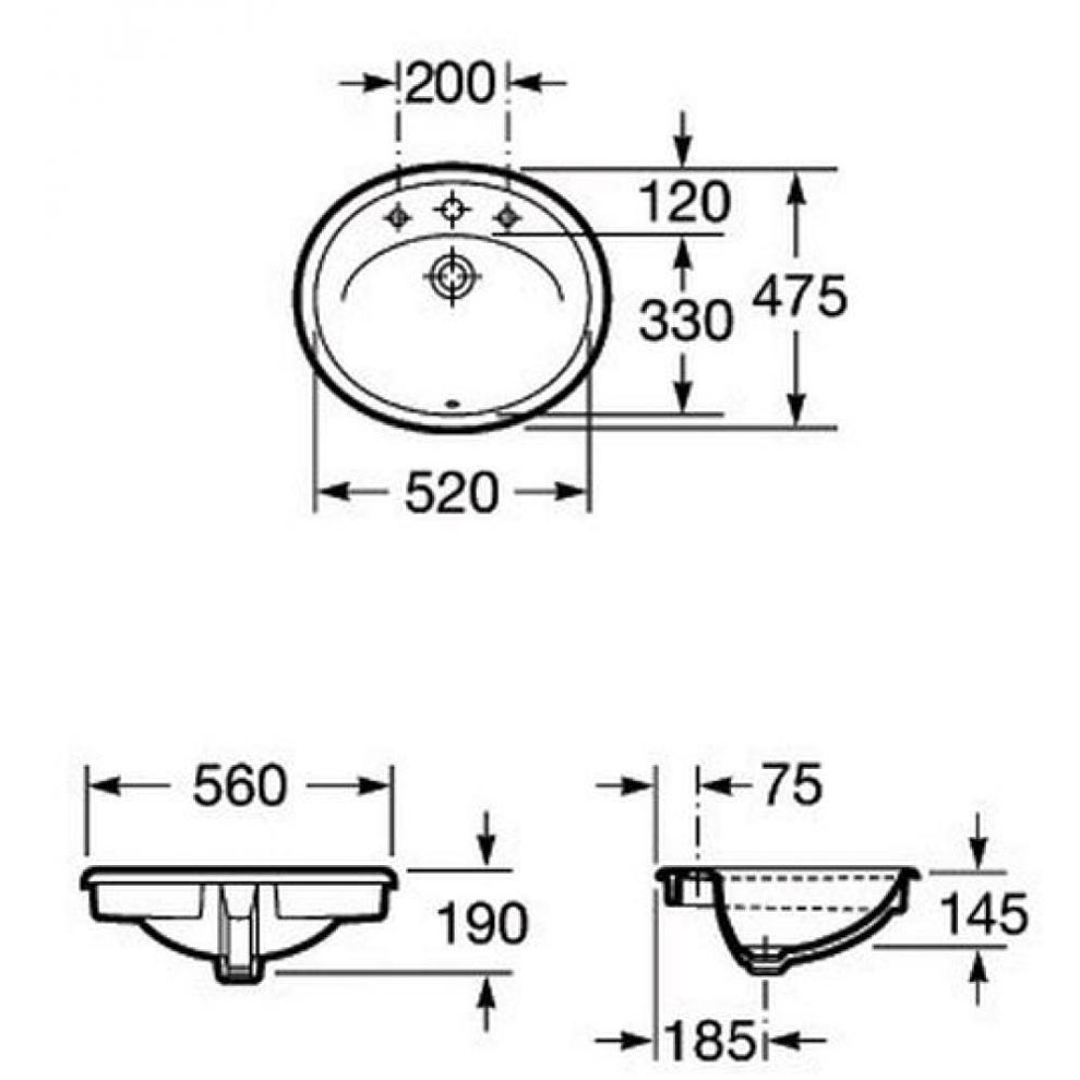 Раковина Roca Adora 56x47 327203000, цвет Белый