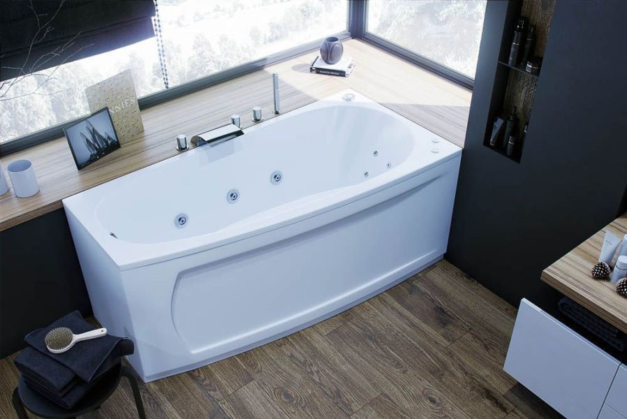 Акриловая ванна Акватек Пандора 160x75 правая, с фронтальной панелью фото