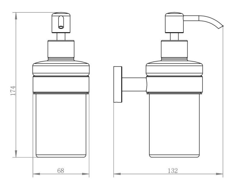 Дозатор для жидкого мыла Aquanet 4581