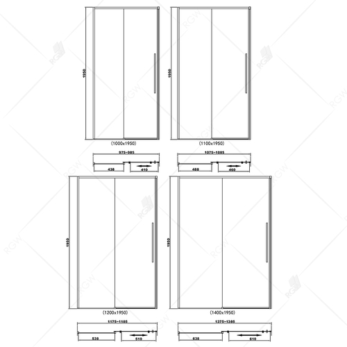 Душевая дверь RGW SV-12 100х195 в интернет-магазине Kingsan