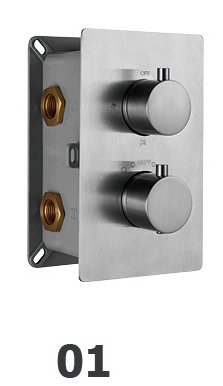 Термостат RGW Shower Panels SP-42-01 с внутренней частью, для душа в каталоге интернет магазина KingSan
