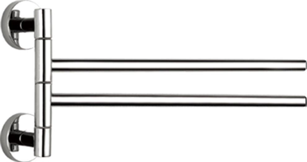Держатель для полотенец Aquanet 8066 хром (поворотный, двойной), Настенный монтаж