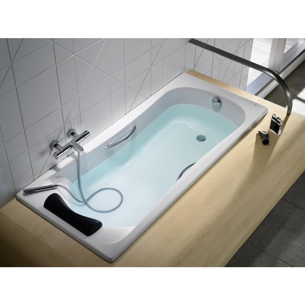 Чугунная ванна Roca Belice 175x85 с ручками и подголовником, anti-slip 233550000 в интернет-магазине Kingsan