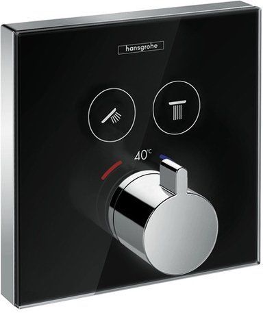 Термостат для душа Hansgrohe ShowerSelect 15738600 черный/хром в интернет магазине KingSan