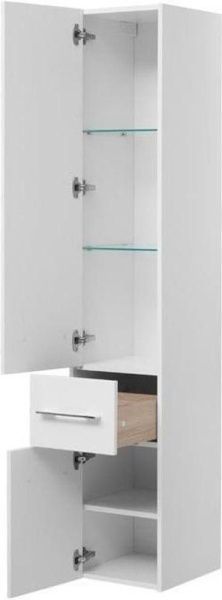 Шкаф-пенал для ванной Aquanet Августа 35 L белый в интернет-магазине Kingsan