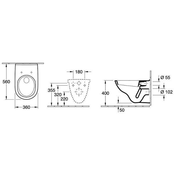 Унитаз подвесной Villeroy&Boch O.Novo с крышкой SoftClose 5660H101 фото