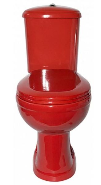 Унитаз-компакт Оскольская Керамика Дора красного цвета, напольной установки 47360130402, фото