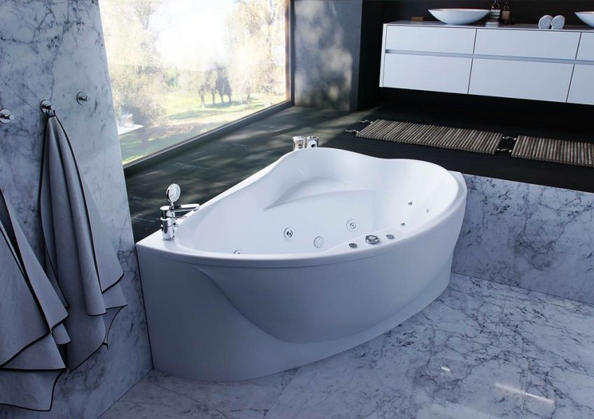 Акриловая ванна Акватек Альтаир 160x119 правая, с фронтальной панелью фото