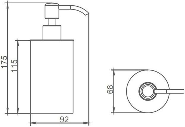 Дозатор для жидкого мыла Aquanet 8189-GP, золото