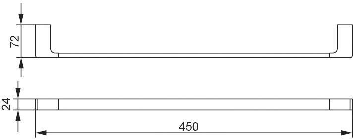 Держатель для полотенец Aquanet 5718 (45 см), Настенный монтаж