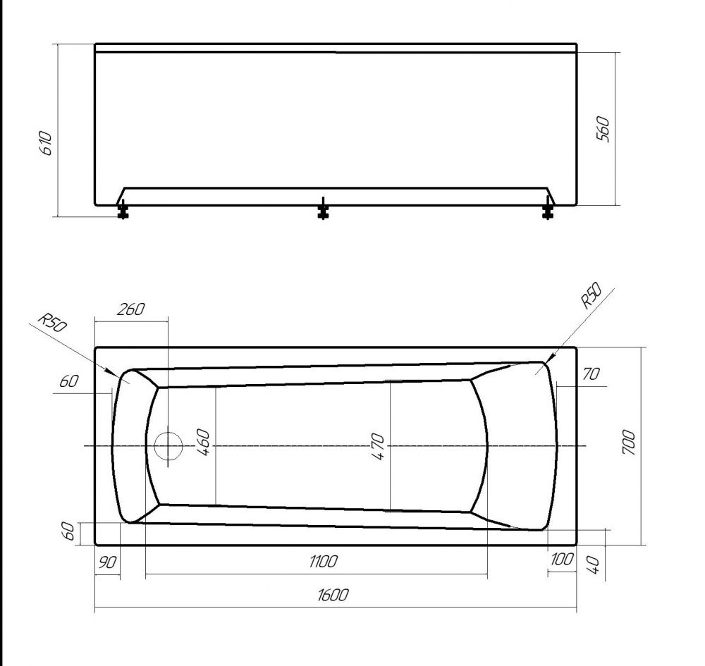 Стальная ванна KALDEWEI Eurowa 170x70 mod. 312-1 119812030001