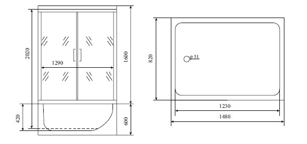 Душевая кабина Timo Lux TL1505