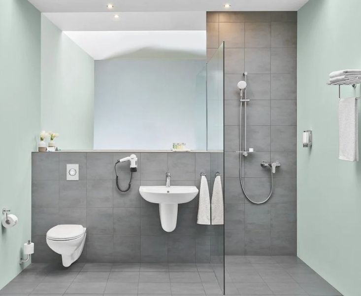 Унитаз подвесной Grohe Bau Ceramic 368x363x531 мм, с универсальным дизайном 39427000