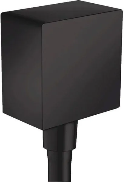 Шланговое подсоединение с клапаном обратного тока Hansgrohe Fixfit Square 26455670 матовый черный в интернет-магазине Kingsan