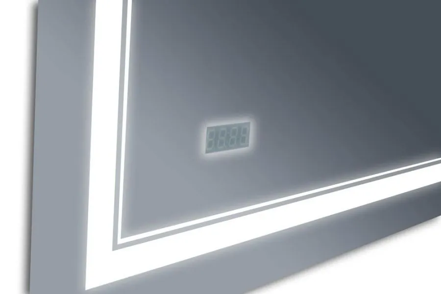 Зеркало Бриклаер Эстель-2 100 с подсветкой LED, на взмах руки, часы