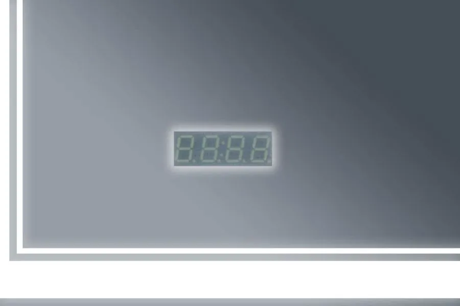 Зеркало Бриклаер Эстель-2 100 с подсветкой LED, на взмах руки, часы