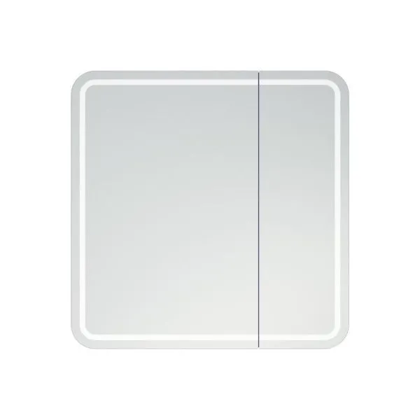Зеркало-шкаф Corozo LED Алабама 80/С универсальное, белое в интернет-магазине Kingsan