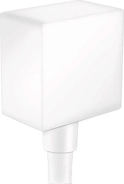 Шланговое подсоединение с клапаном обратного тока Hansgrohe Fixfit Square 26455700 матовый белый в интернет-магазине Kingsan