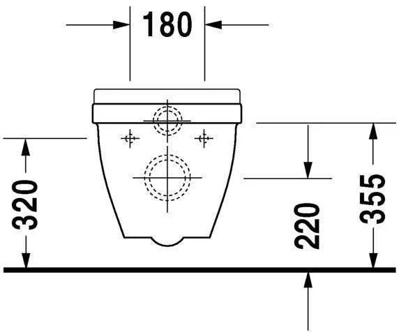 Унитаз подвесной Duravit Starck 3 standard овальной формы, 54 см 2200090000 фото