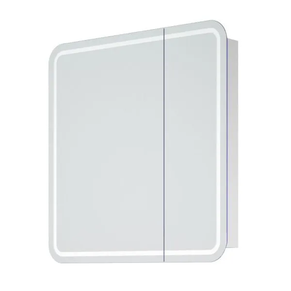 Зеркало-шкаф Corozo LED Алабама 80/С универсальное, белое в интернет-магазине Kingsan