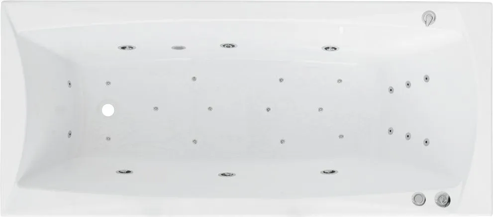 Акриловая ванна с гидромассажем Акванет с гарантией 10 лет недорого, купить в Москве акриловую ванну  Aquanet Cariba 170 на 75 с доставкой на kingsan.ru